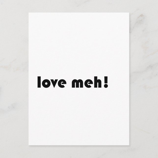 Liebe Meh Postkarte (Vorderseite)