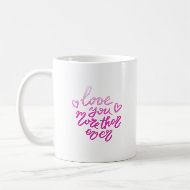 Liebe mehr als je zuvor kaffeetasse (Links)