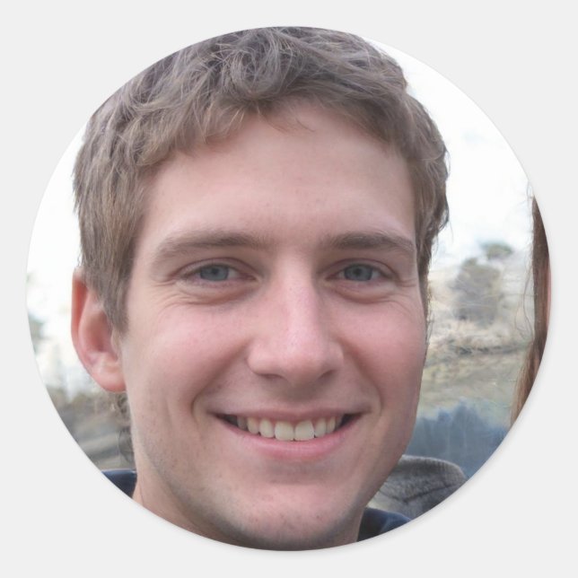 Liebe Mehr Runder Aufkleber (Vorderseite)