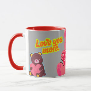 Liebe Mehr Teddybär Niedliche Paare Mug Tasse