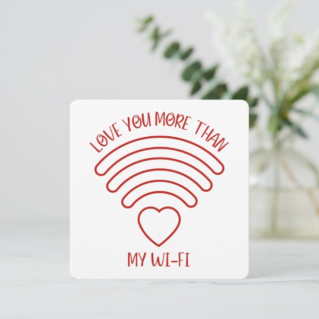 Liebe Mehr - Valentinstag Card Dankeskarte (Stehend Vorderseite)