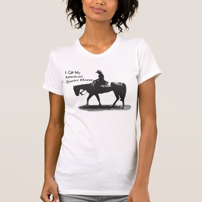 Liebe mein amerikanischer ViertelpferdeT - Shirt (Vorderseite)