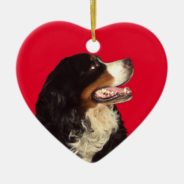 Liebe mein Bernese Gebirgshund Keramik Ornament (Vorne)