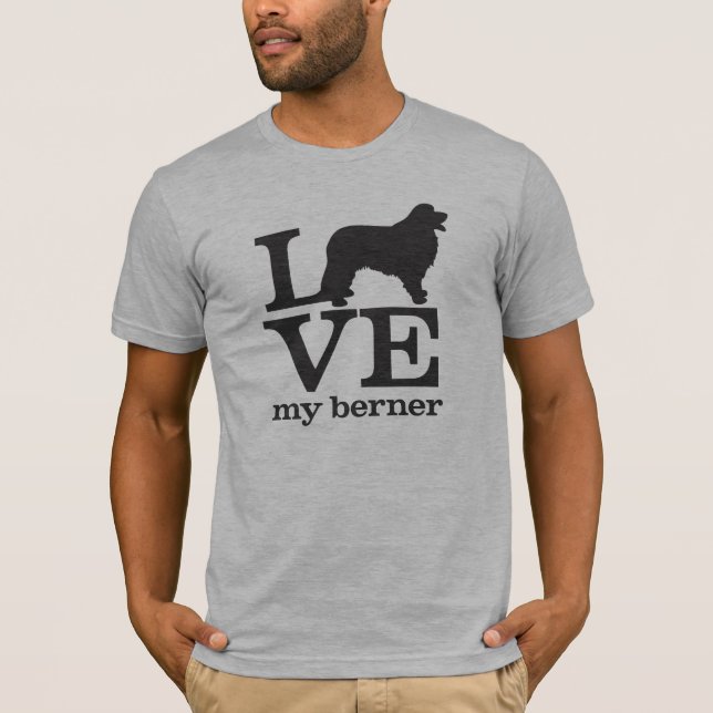 Liebe mein Bernese Gebirgshund T-Shirt (Vorderseite)