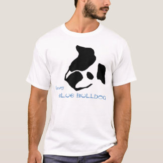 Liebe mein blaues Bulldoggen-Shirt T-Shirt