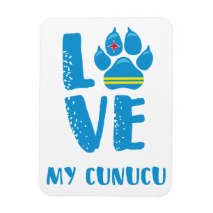 LIEBE MEIN CUNUCU (blaue Buchstaben) - Magnet