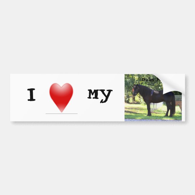 Liebe mein Dales-Pony-Autoaufkleber Autoaufkleber (Vorne)