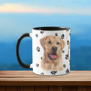 Liebe Mein gelbes Labrador Retriever Hund Pawprint Tasse