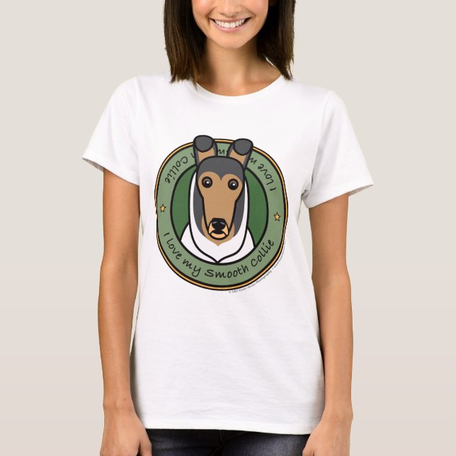 Liebe mein glatter Collie T-Shirt (Vorderseite)
