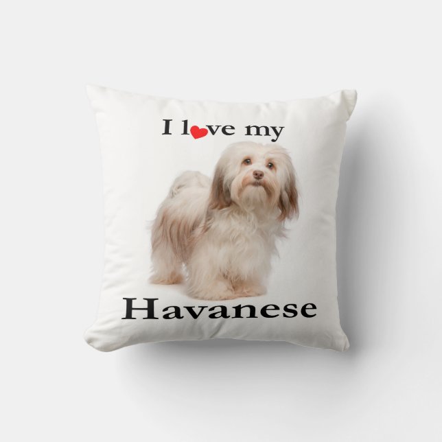 Liebe mein Havanese Kissen (Vorderseite)