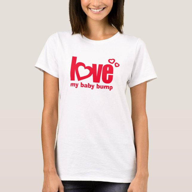 Liebe mein Herz-Mutterschaftst-stück des T-Shirt (Vorderseite)