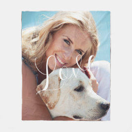Liebe Mein Hund Foto Fleece Blanket