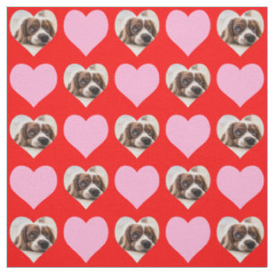 Liebe Mein Hund Haustier Fotovorlage Niedliche Her Stoff