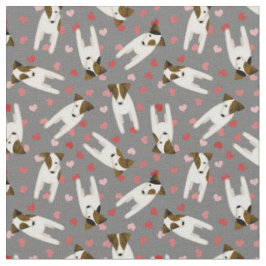 Liebe mein Jack Russell Terrier Hunde Herz JEDE Fa Stoff
