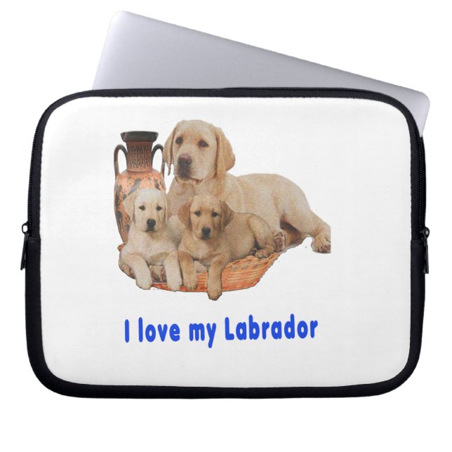 Liebe mein Labrador Laptopschutzhülle (Vorderseite)