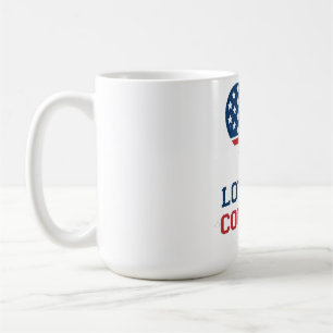 Liebe mein Land patriotisches Herz USA-Flagge Vint Kaffeetasse