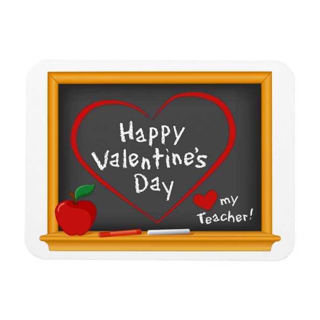 Liebe mein Lehrer! Happy Valentine's Day Magnet (Horizontal)