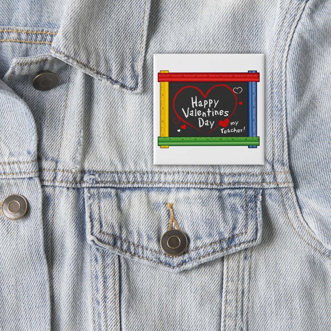 Liebe mein Lehrer! Herzlichen Glückwunsch zum Vale Button (Love My Teacher! Happy Valentine's Day! Button!)