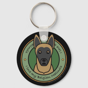 Liebe mein Malinois Schlüsselanhänger