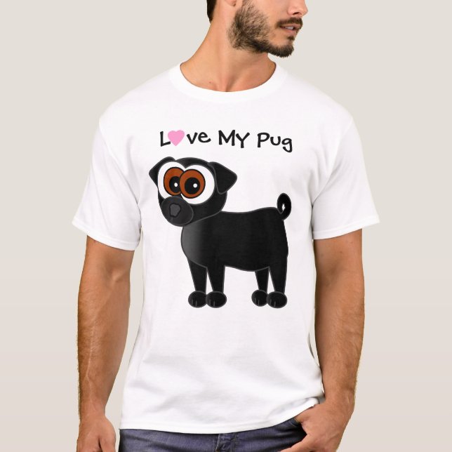 Liebe mein Mops-T - Shirt (Vorderseite)