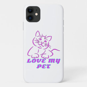 LIEBE MEIN NIEDLICHER PINK PET CAT Case-Mate iPhone HÜLLE