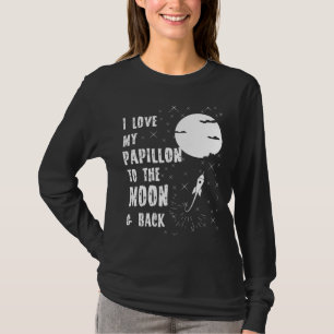 Liebe mein Papillon auf den Mond und zurück T-Shirt
