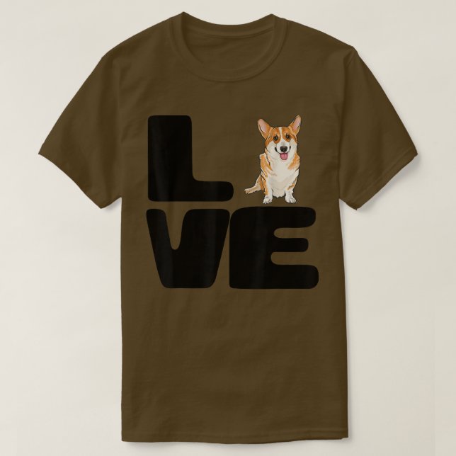Liebe Mein Pembroke Welsh Corgi Dog Lover Geschenk T-Shirt (Design vorne)