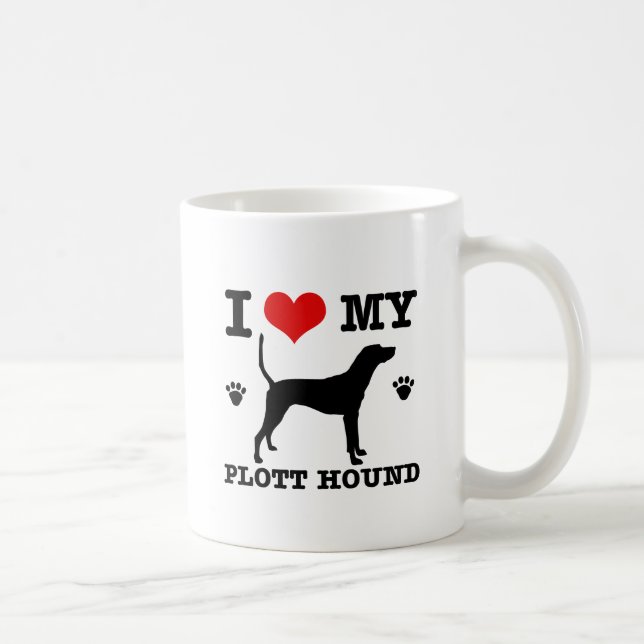 Liebe mein plott Jagdhund Kaffeetasse (Rechts)