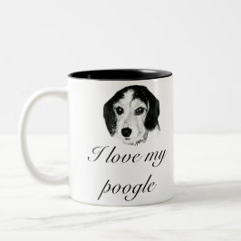 Liebe mein Pooga Zweifarbige Tasse
