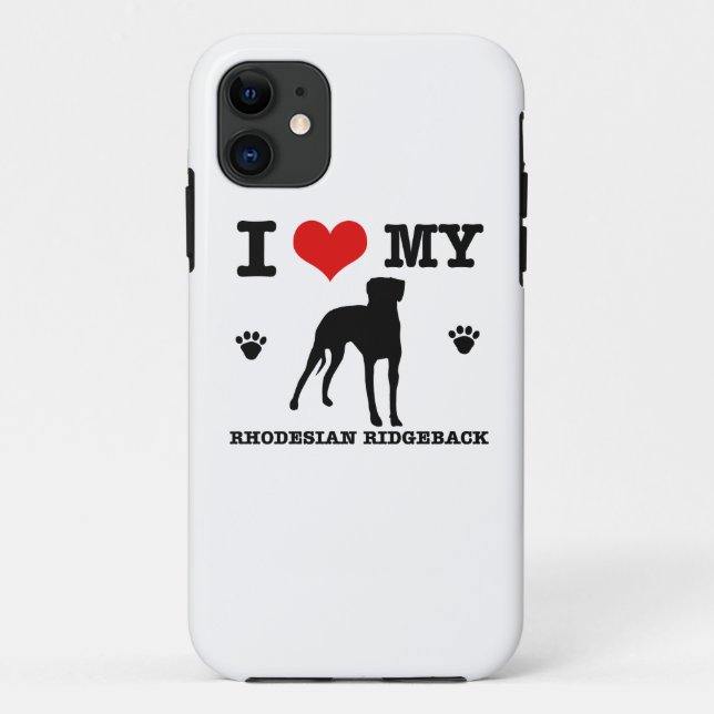 Liebe mein Rhodesian Ridgeback Case-Mate iPhone Hülle (Rückseite)