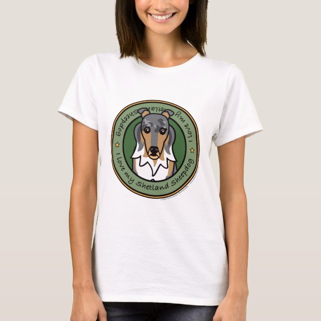 Liebe mein Sheltie T-Shirt (Vorderseite)
