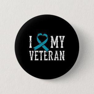 Liebe Mein Veteran Aquamarin Ribbon Ptsd Outfit Ge Button