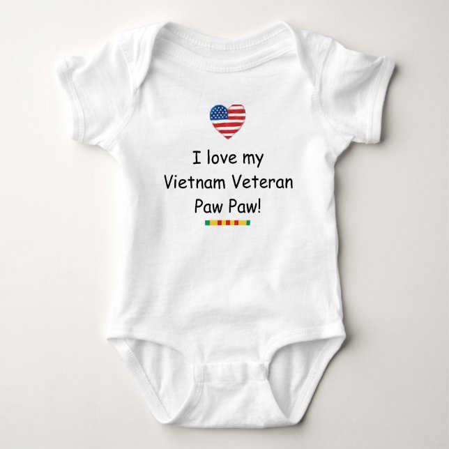 Liebe mein Vietnam-Veteranen-Papaya-Strampler Baby Strampler (Vorderseite)