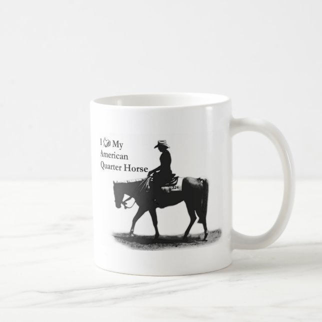 Liebe meine amerikanische ViertelpferdeTasse Kaffeetasse (Rechts)