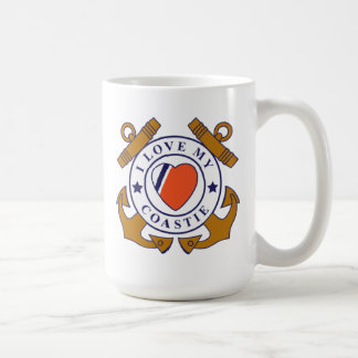 Liebe meine Coastie gekreuzte Anker-Tasse Kaffeetasse