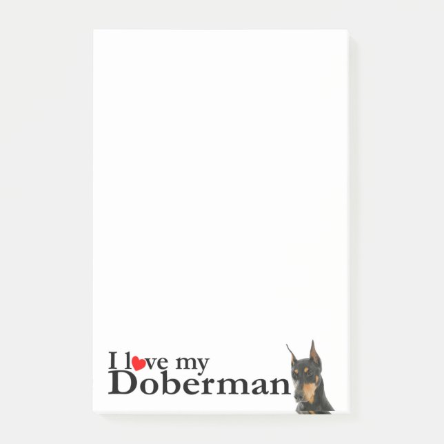 Liebe Meine Doberman Post-It-Notes Post-it Klebezettel (Vorderseite)