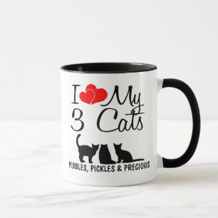 Liebe meine drei Katzen Tasse