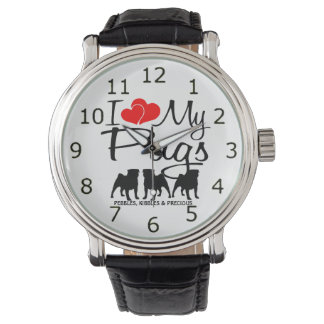 Liebe Meine DREI Mops Armbanduhr