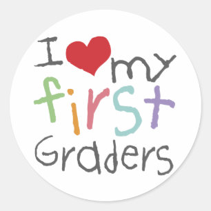 Liebe meine ersten Grader Runder Aufkleber