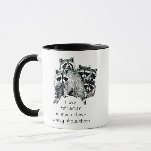 Liebe MEINE FAMILIE so viel Spaß Zitat Tasse (Links)