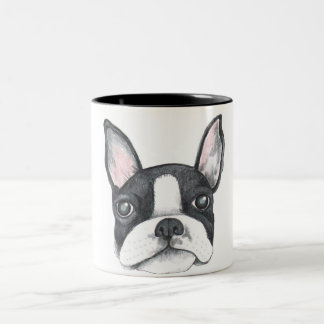 Liebe meine französische Terrier-Kaffee-Tasse Zweifarbige Tasse