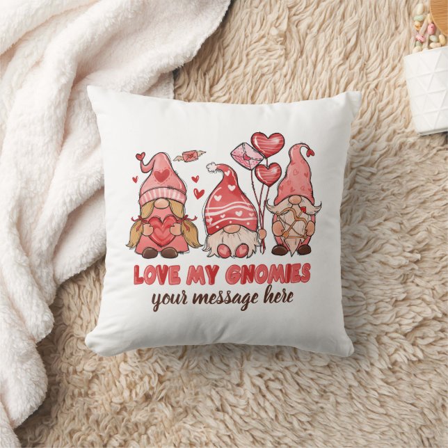 Liebe meine Gnomen Personalisiert Valentine Kissen (Decke)
