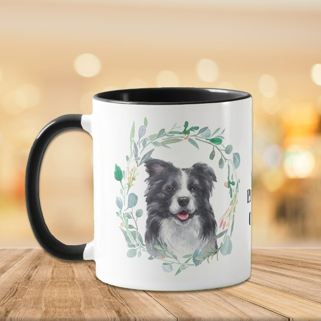 Liebe Meine Grenz-Collie-Wreath-Kaffee-Tasse Tasse (Von Creator hochgeladen)