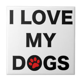 Liebe meine Hunde (b) Fliese