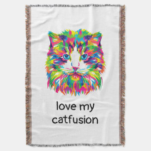 Liebe Meine Katfusionskatzenklatsche Fleece Katzen Decke