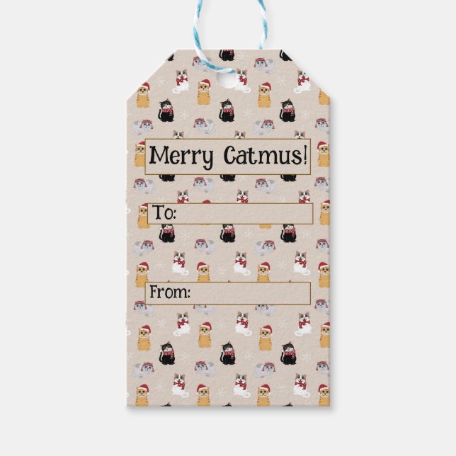 Liebe meine Katzen Geschenkanhänger (Vorderseite)