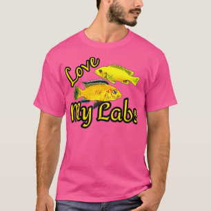 Liebe meine Labradore Elektrischer Gelbe Labrador T-Shirt