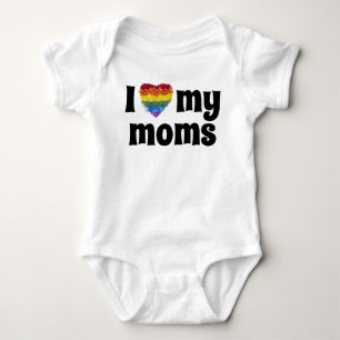Liebe meine Mütterherz Form Pride Blume Baby Strampler