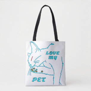 LIEBE MEINE NIEDLICHE AQUA PET CAT TASCHE