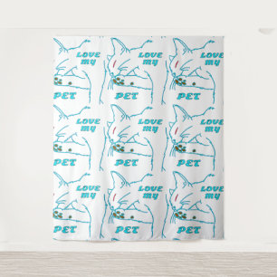 LIEBE MEINE NIEDLICHE AQUA PET CAT WANDTEPPICH